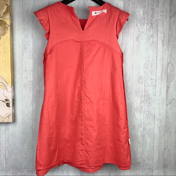 The implacable pig mini dress or top linen orange - Picture 15 of 16